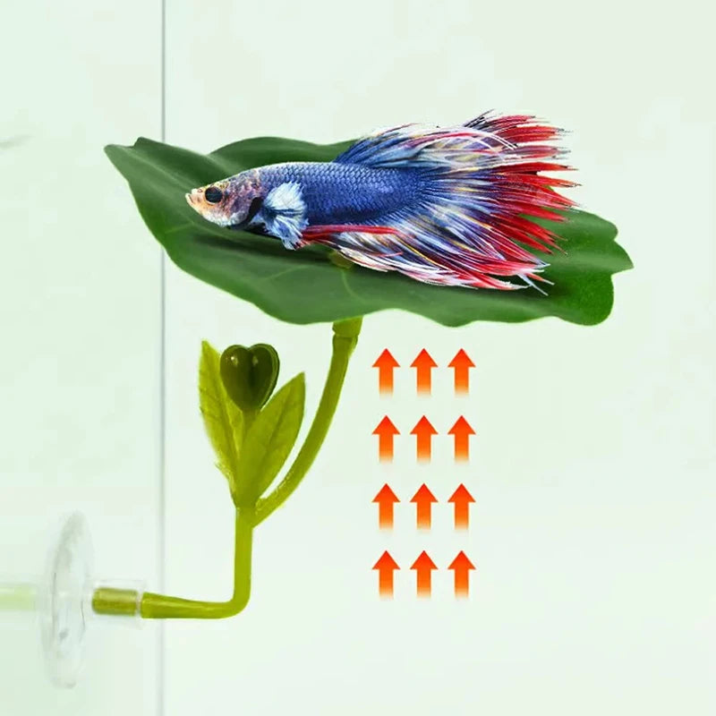 Fish Tank Leaf Hammock with Suction Cup – Betta Plant Decor Aquarium Plant Decor Axl