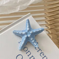 2-Pack Starfish Hair Clips – Korean Style Beach Hairpins Hair Clip Set Axl Blue