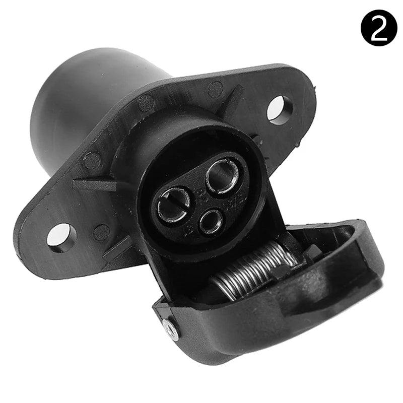 3-Pin Trailer Socket & Connector 12V | DIN Caravan Truck Plug Trailer Connector Axl N2