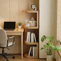 4-Tier Bamboo Narrow Corner Shelf | Movable Bedside Storage Rack Corner Storage Shelf Axl 4-tier