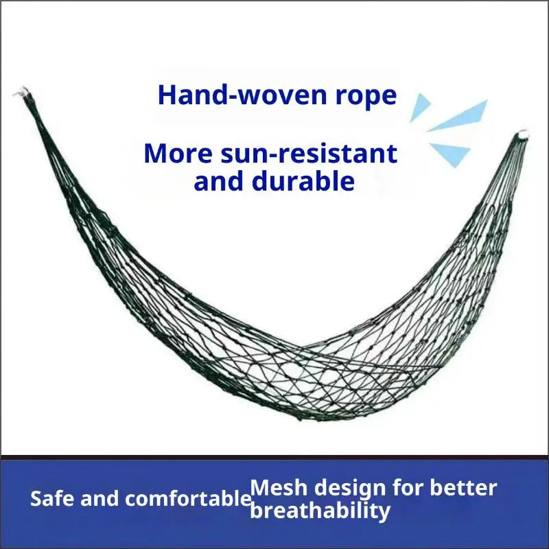 Single Nylon Mesh Camping Hammock – Lightweight Hanging Swing Camping Hammock Axl