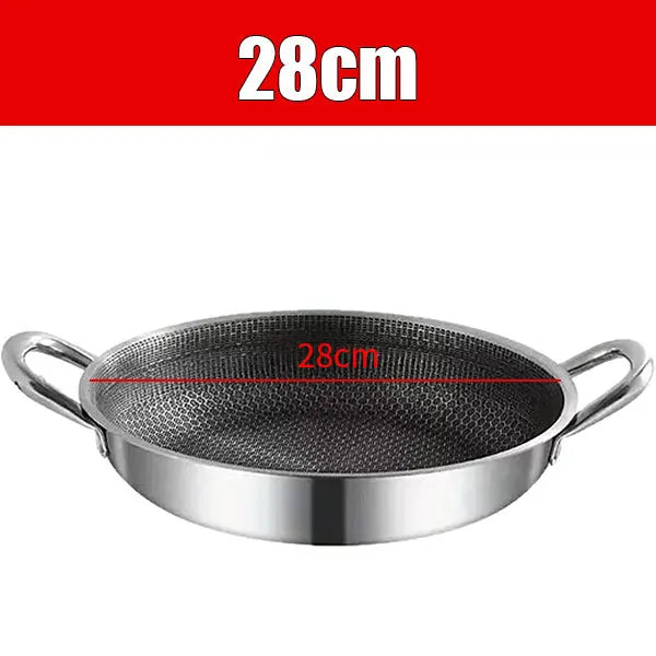 PGY Stainless Steel Honeycomb Wok 24cm/28cm – PFOA-Free Stainless Steel Wok Axl 28cm