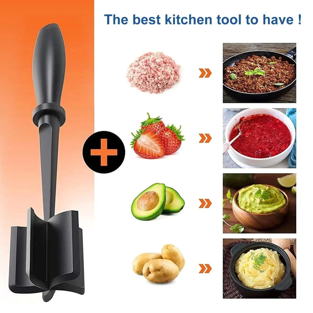 Silicone Meat Chopper & Ground Beef Masher | 1 or 2 Pack Meat Chopper Tool Axl