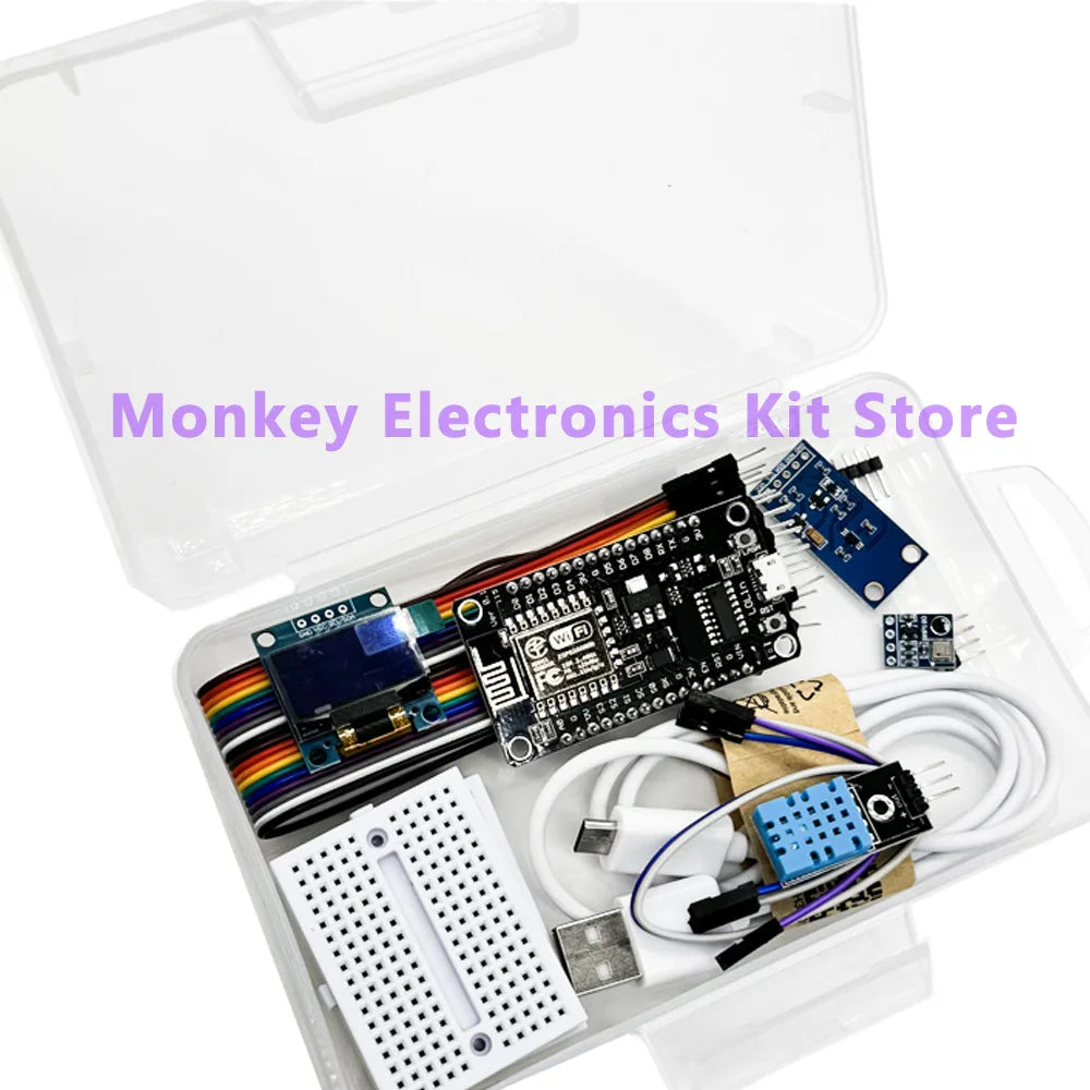 ESP8266 Weather Station Kit – OLED, DHT11, BMP180 & More Electronics Learning Kit Axl