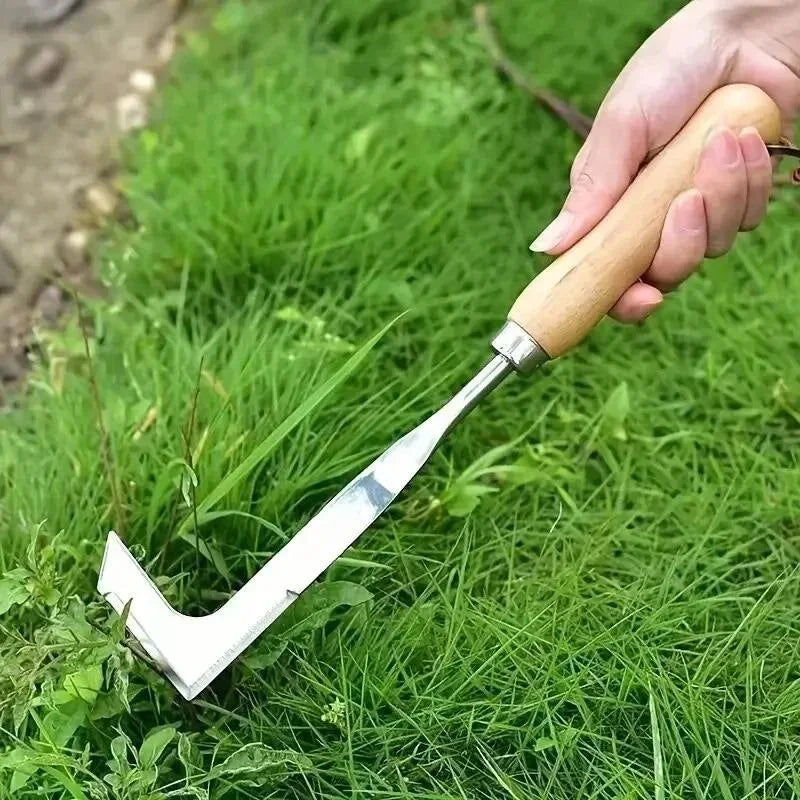 MEYOUTOWN Hand Weeder Rake – Stainless Steel Weed Puller Tool Garden Weeding Tool Axl