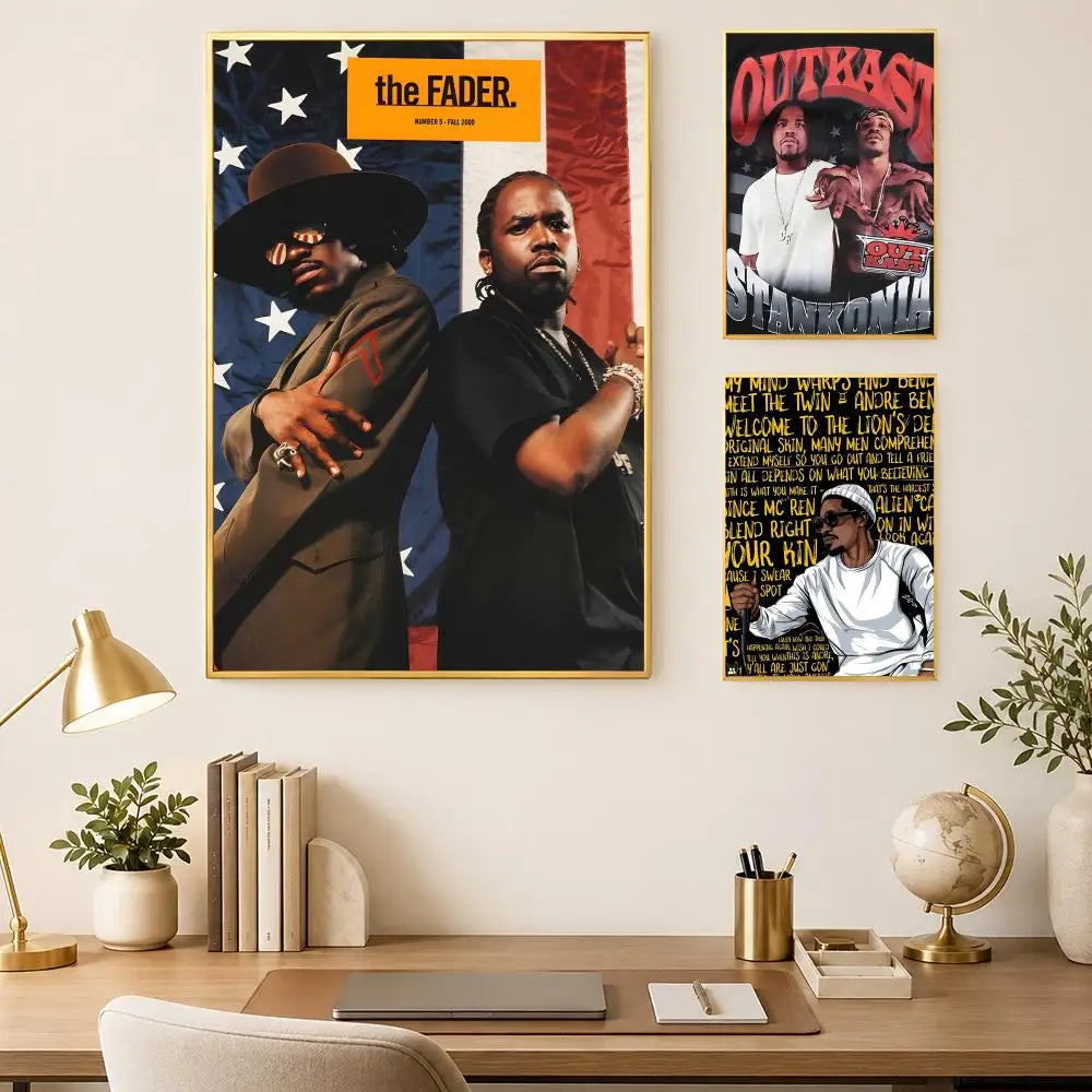 OutKast Band Poster – Self-Stick HD PVC Waterproof Wall Art Wall Art Poster Axl