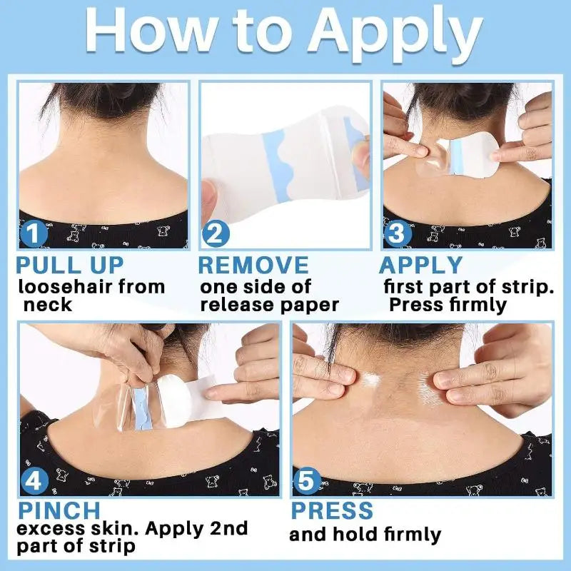10-Pack Invisible Neck Lifting Patches – Waterproof & Skin-Friendly Neck Lifting Patch Axl
