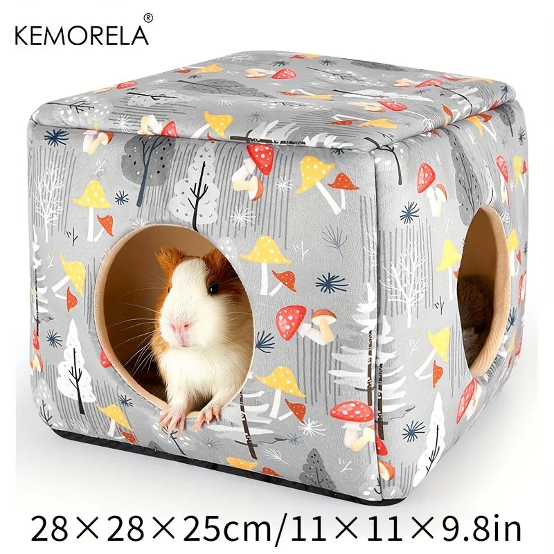 Washable Guinea Pig Hideout Bed | Small Pet House for Rabbits & Hamsters Small Pet Hideout Bed Axl