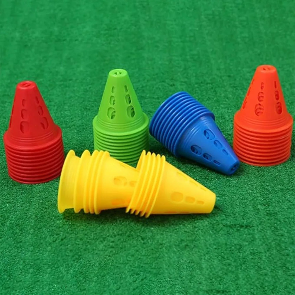 10-Pack Windproof Plastic Marker Cones – Soccer & Sport Training Sports Training Cones Axl