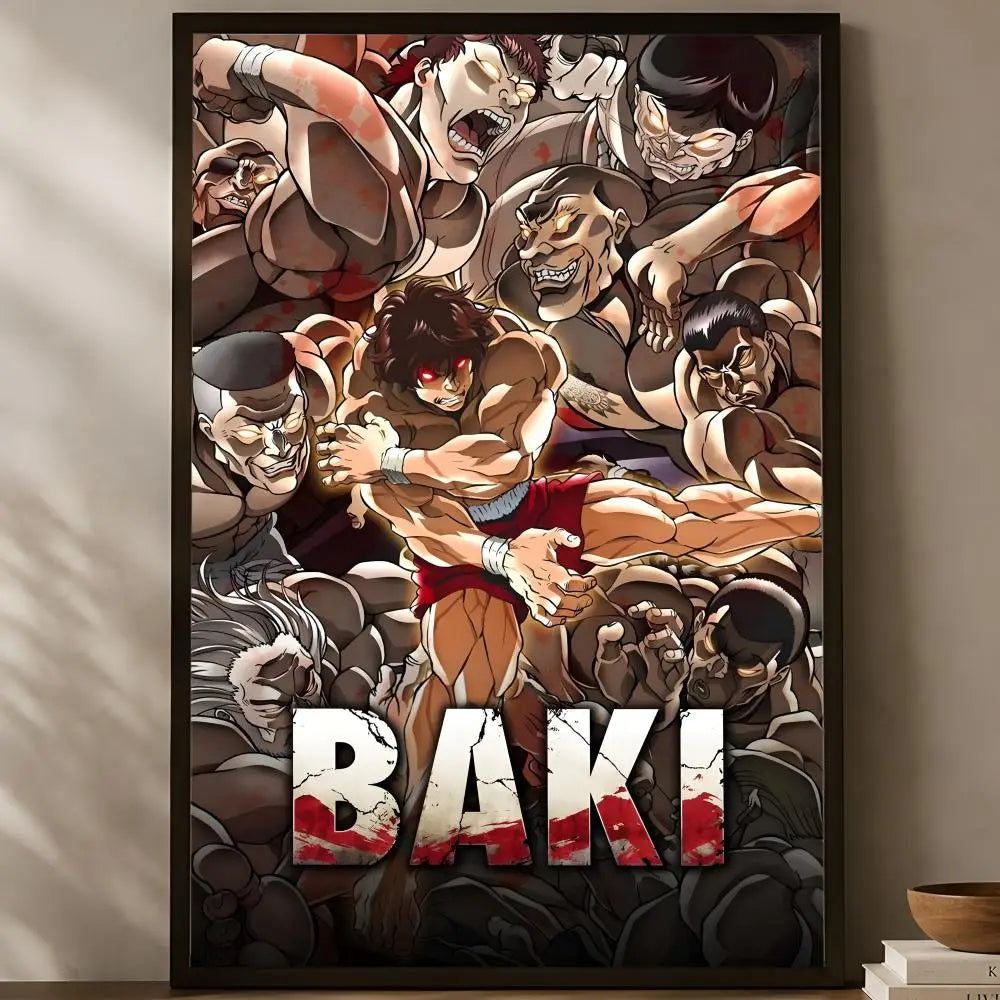 Baki Hanma Anime Wall Poster – Self-Stick HD Waterproof Decor