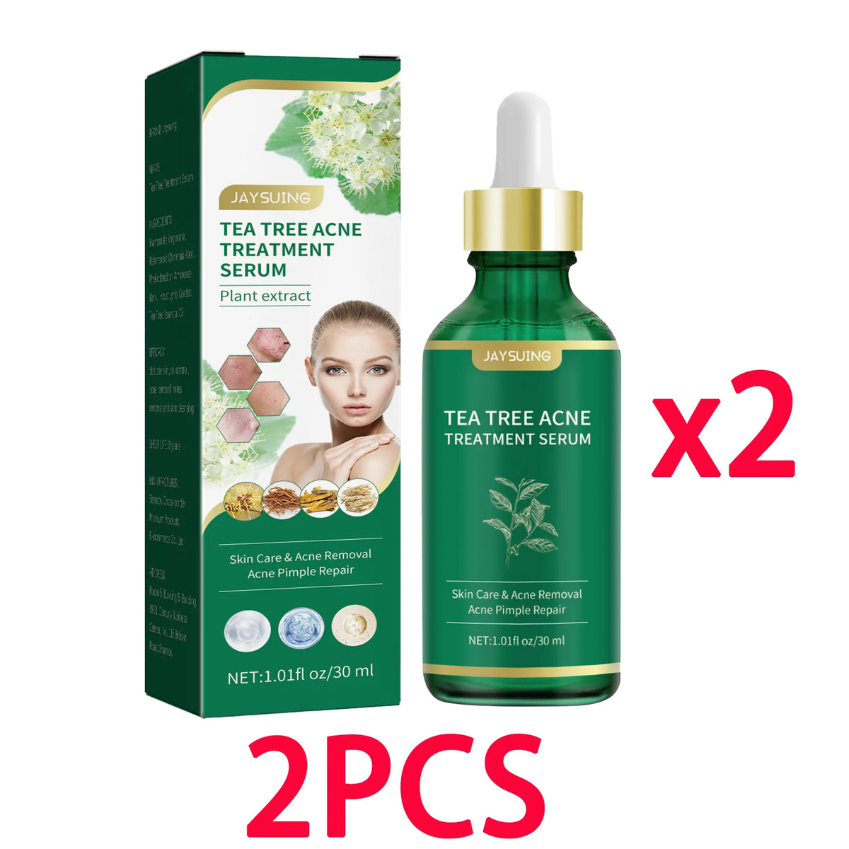 Tea Tree Oil Face Serum – Blemish & Redness Control 30ml Face Serum Axl 2 PCS
