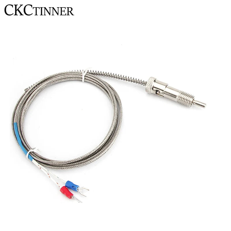 M12 K/E Type Thermocouple Temp Sensor 0–600°C | 1–5M Cable Thermocouple Sensor Axl
