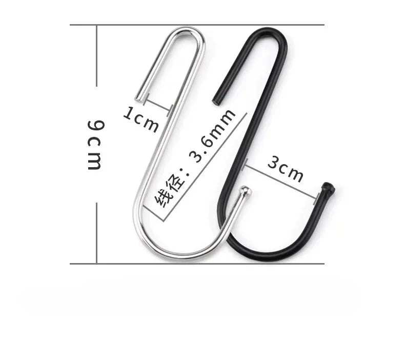 10-Pack S-Hooks Hanging Rack for Kitchen, Bathroom & Storage S-Hooks Set Axl