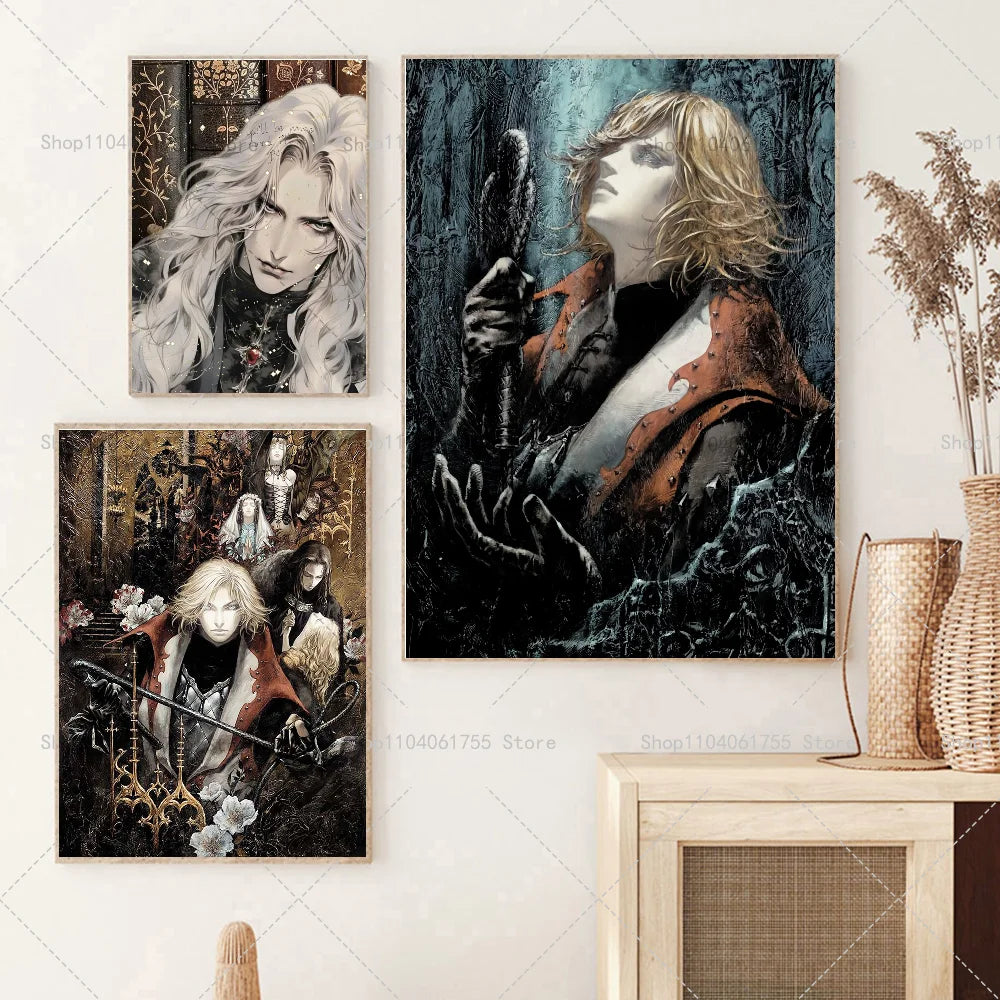 Castlevania Poster – Self-Adhesive Waterproof Wall Art Sticker Wall Art Poster Axl