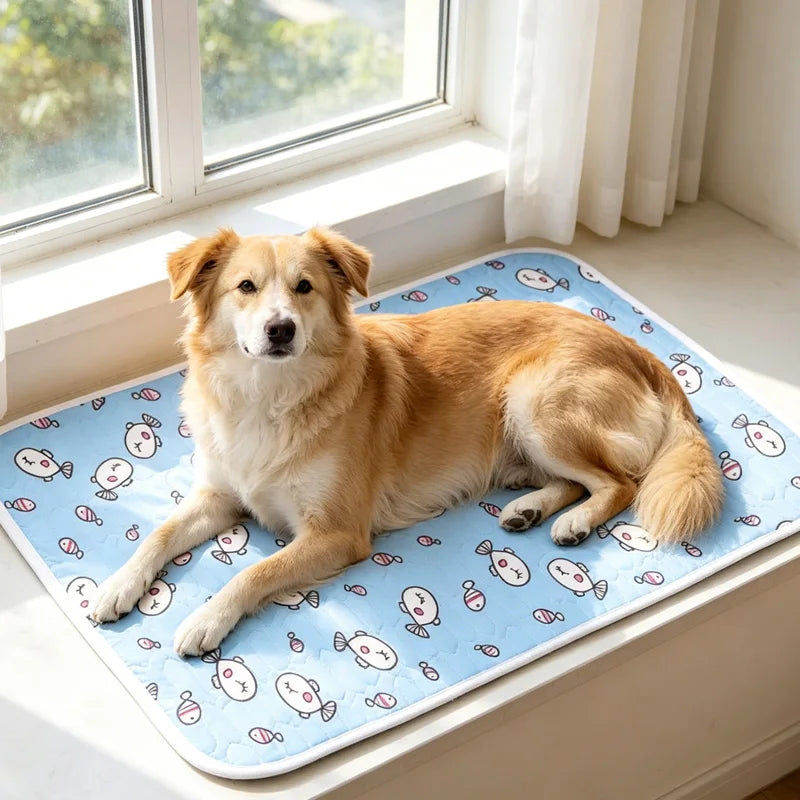 KEMORELA Cooling Pet Mat – Ice Silk Cat & Dog Summer Sleep Pad Pet Cooling Mat Axl L 60X45CM