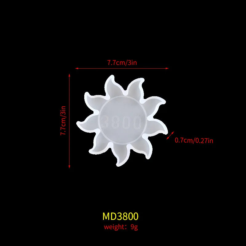 Star Sun Moon Silicone Resin Molds – DIY Jewelry & Craft Kit Silicone Craft Mold Axl B