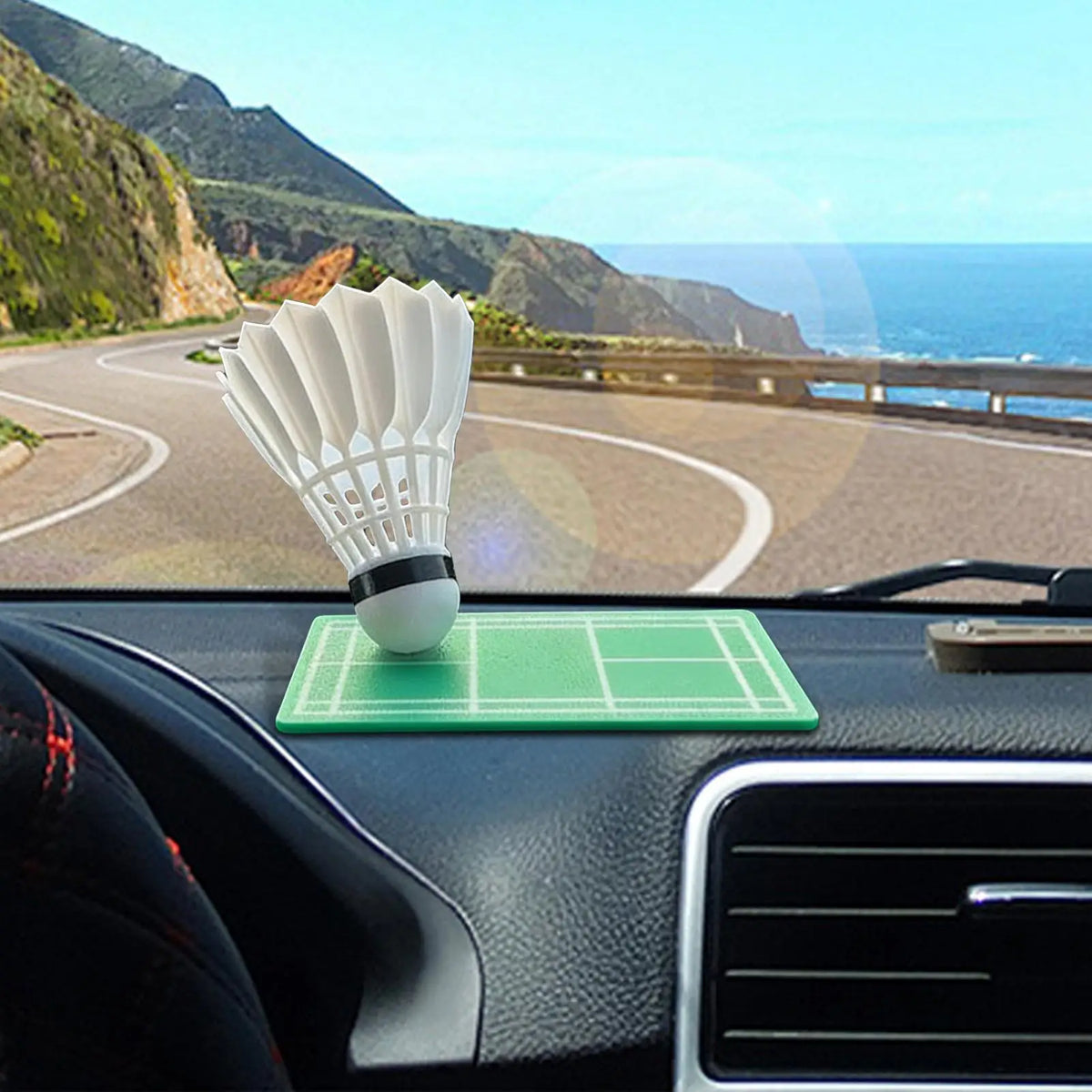 360° Rotating Badminton Shuttlecock Car Dashboard Ornament Dashboard Ornament Axl