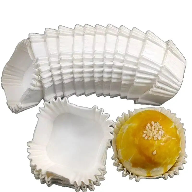 Square Mooncake Paper Liners 100/250Pcs – Oil-Proof Brownie Cups Baking Paper Liners Axl