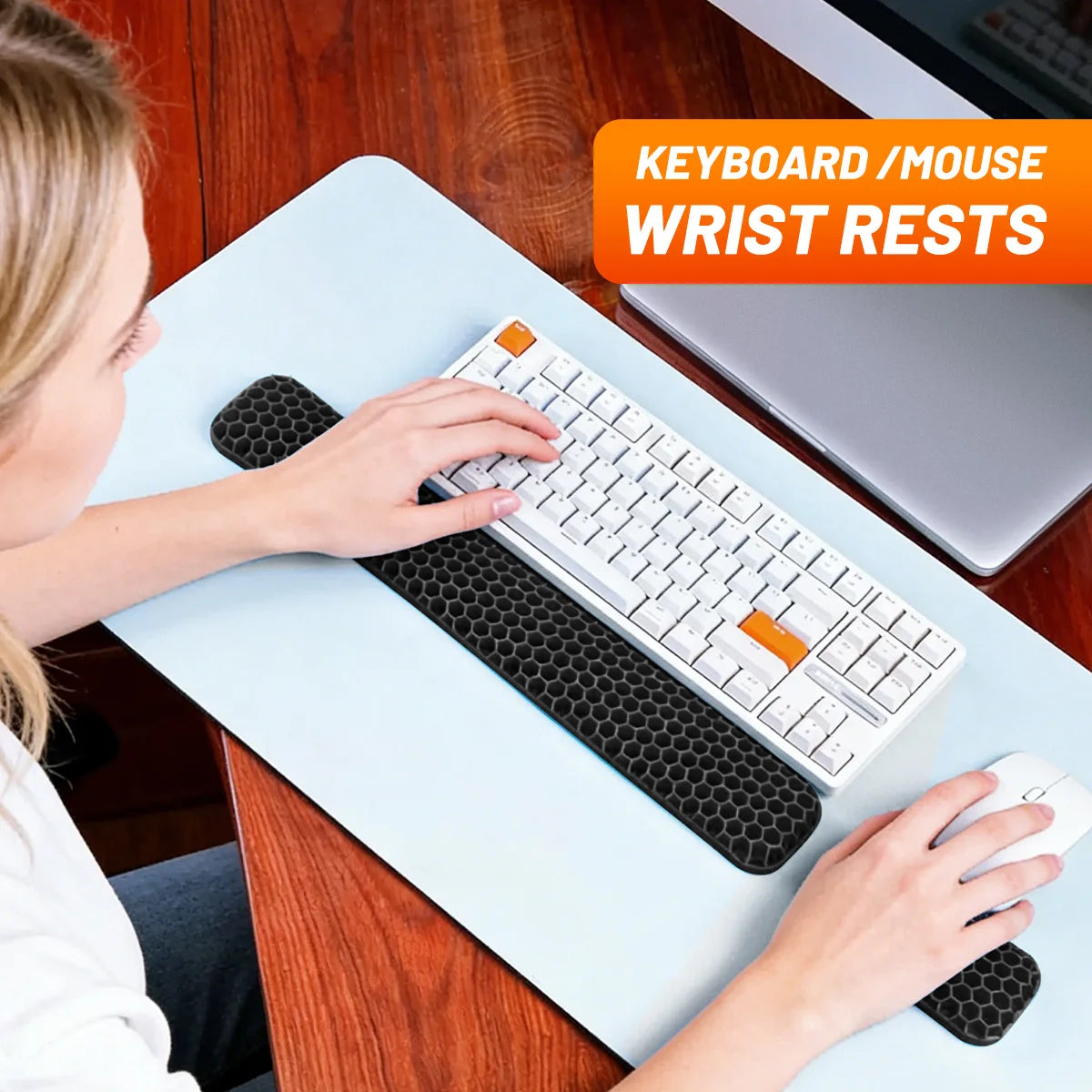 GUUGEI Memory Foam Wrist Rest & Mouse Pad – Ergonomic Set Wrist Rest Mouse Pad Axl