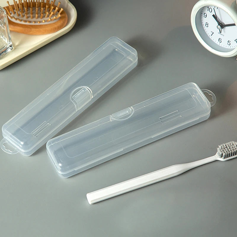Transparent Travel Toothbrush Case & Toothpaste Holder Box Toothbrush Travel Case Axl
