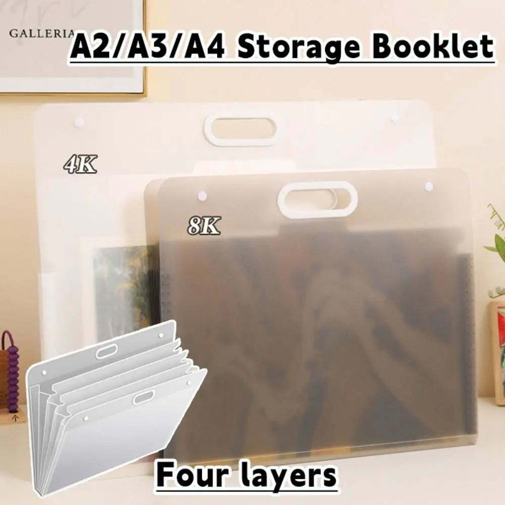 Portable 4-Layer Art Portfolio Bag – Waterproof 4K/8K/16K Organizer Art Portfolio Bag Axl