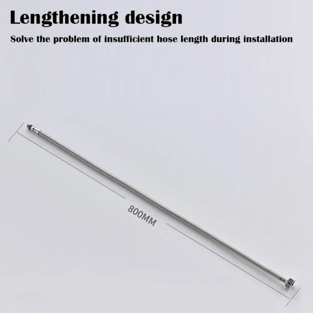 Stainless Steel Braided Faucet Connector Hoses – 1 Pair Plumbing Supply Hose Axl