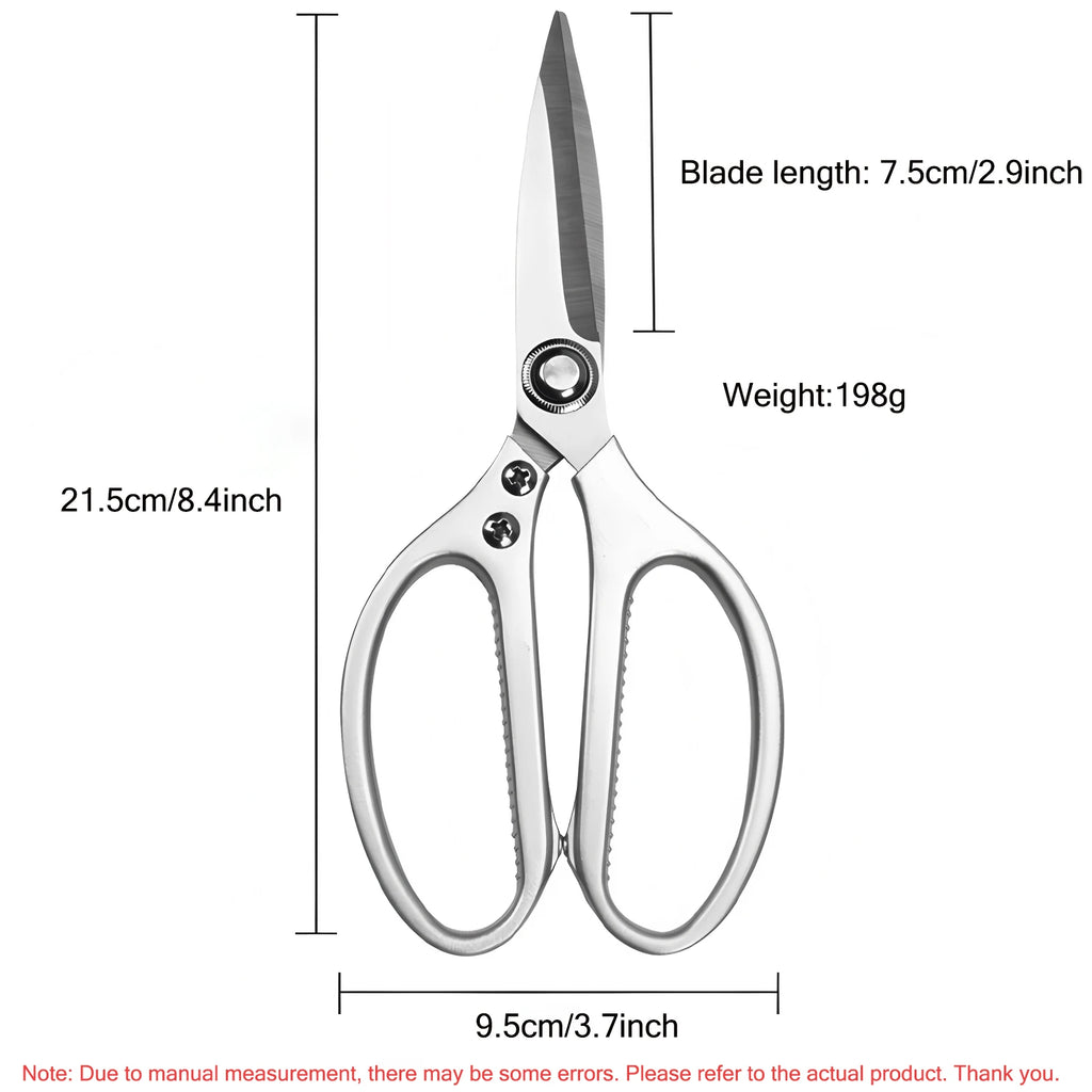 Stainless Steel Kitchen Scissors – BBQ, Meat & Food Shears Kitchen Scissors Axl