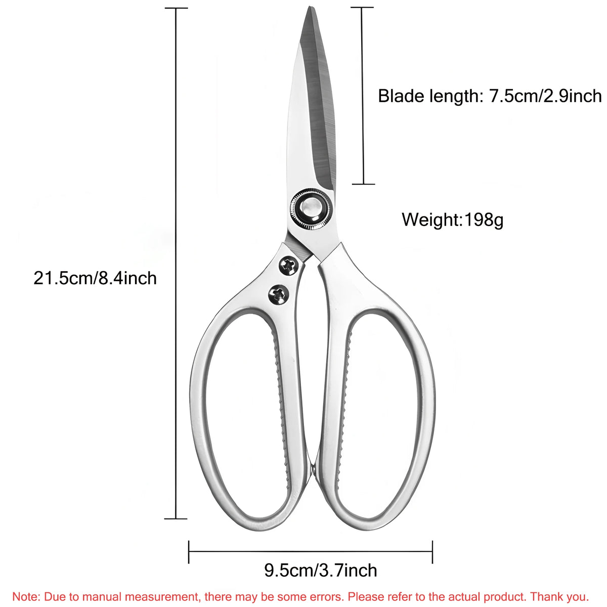 Stainless Steel Kitchen Scissors – BBQ, Meat & Food Shears Kitchen Scissors Axl