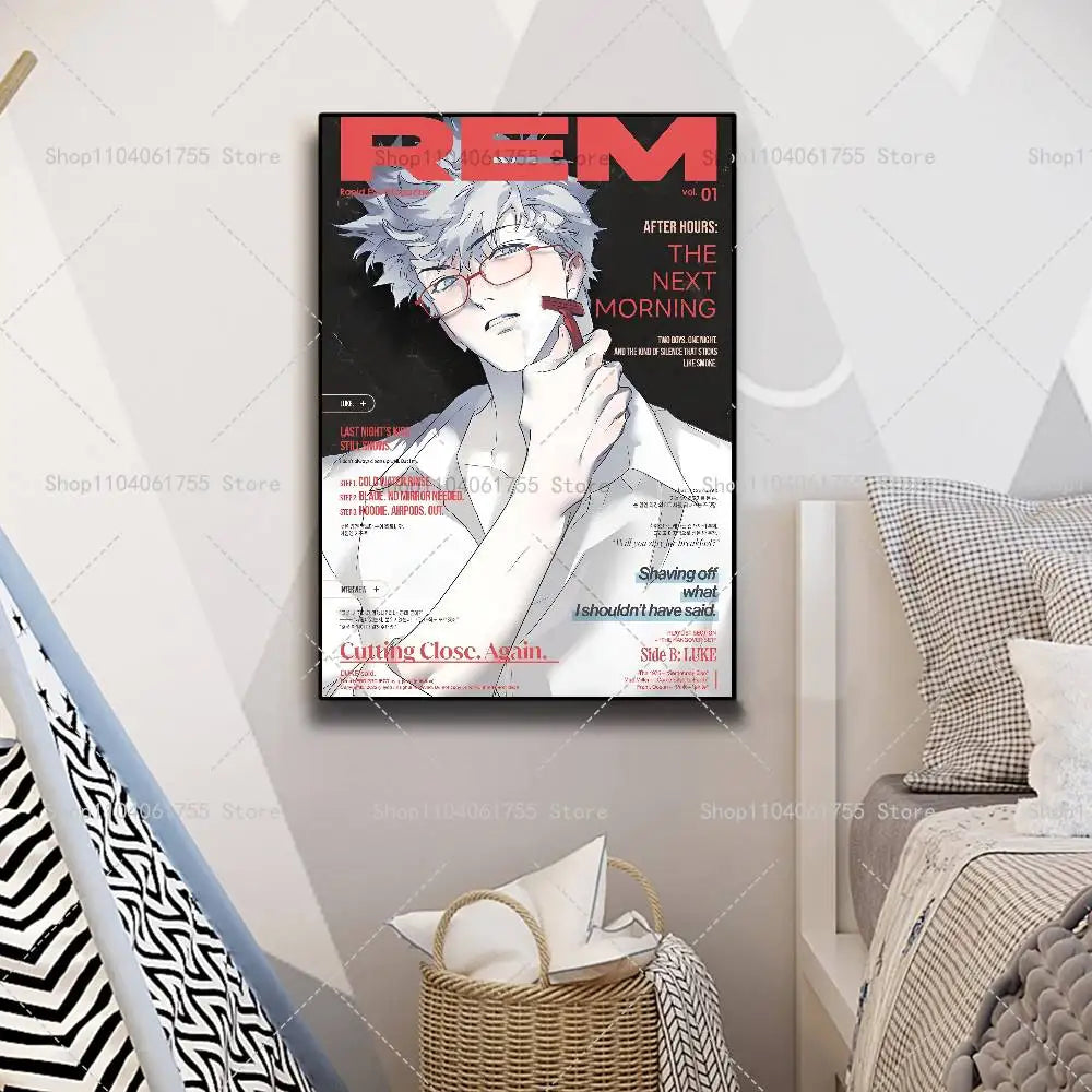 Anime Self-Adhesive Wall Poster – Vivid Color Print Art Decor Anime Wall Poster Axl