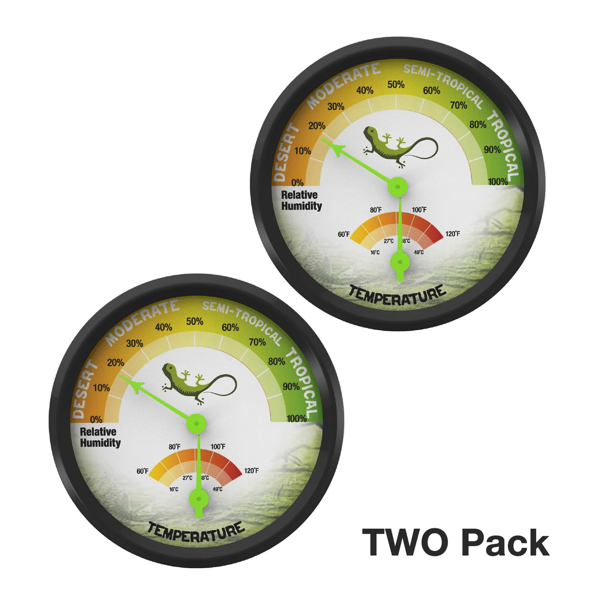 Analog Hygrometer Thermometer – Reptile, Greenhouse & Indoor Use Hygrometer Thermometer Axl 2 pcs