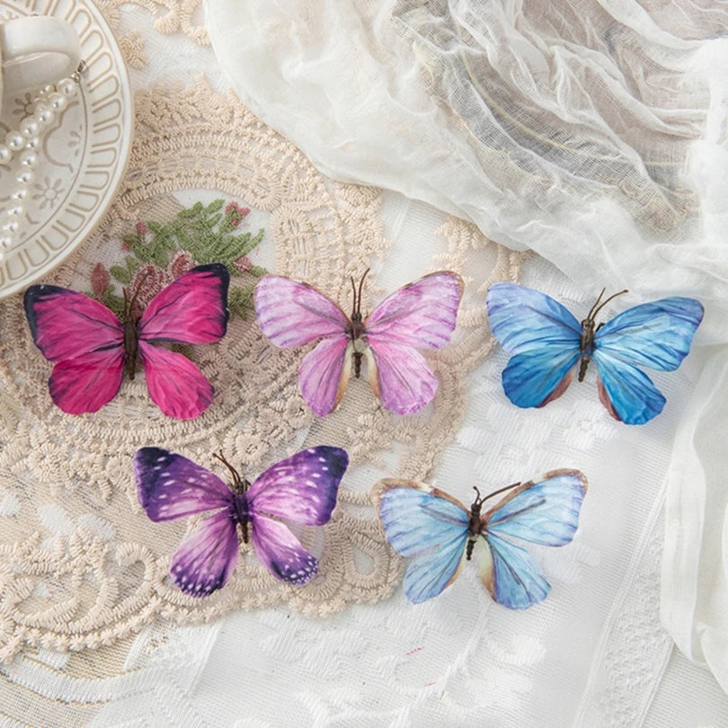 10/20 PCS Fluorescent Butterfly Artificial Flowers – DIY Decor Artificial Flowers Axl