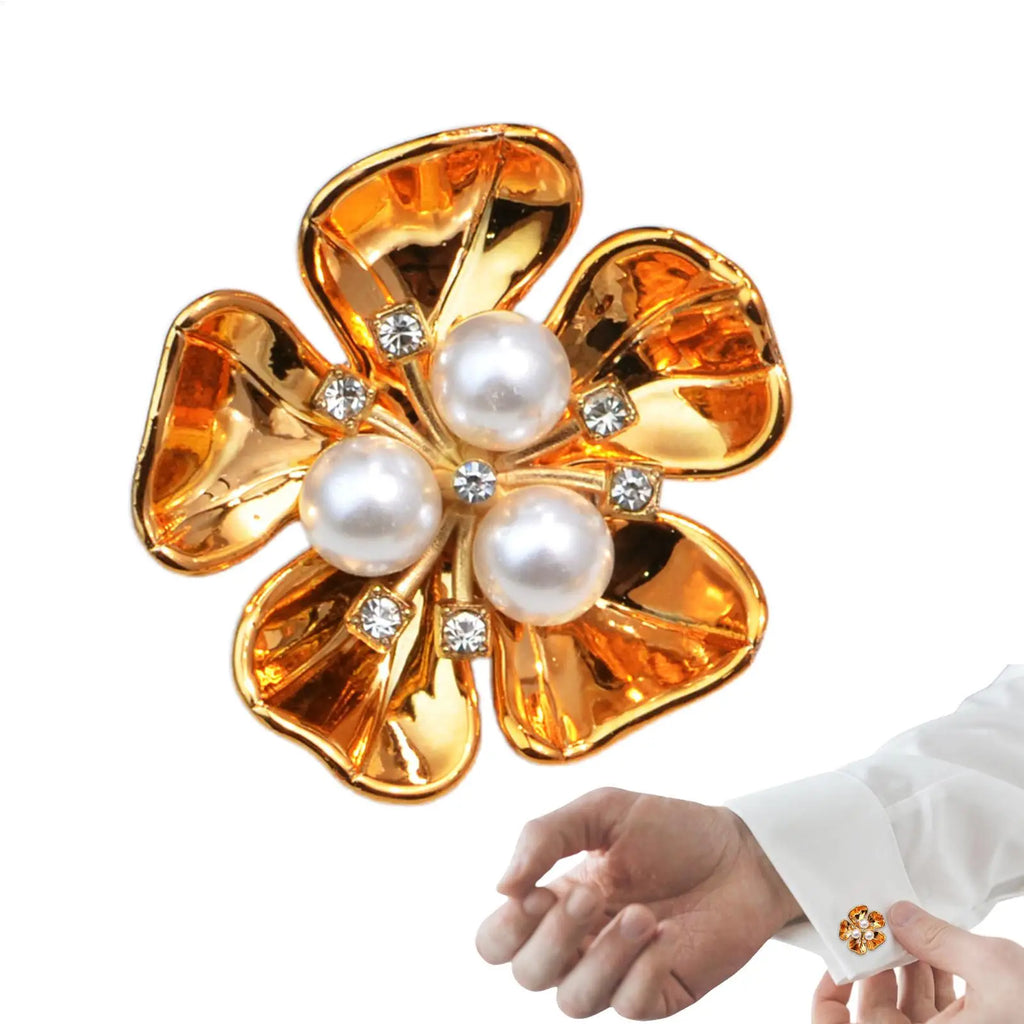Rhinestone Floral Button Covers for Women – DIY Jewelry Clips Button Cover Clips Axl