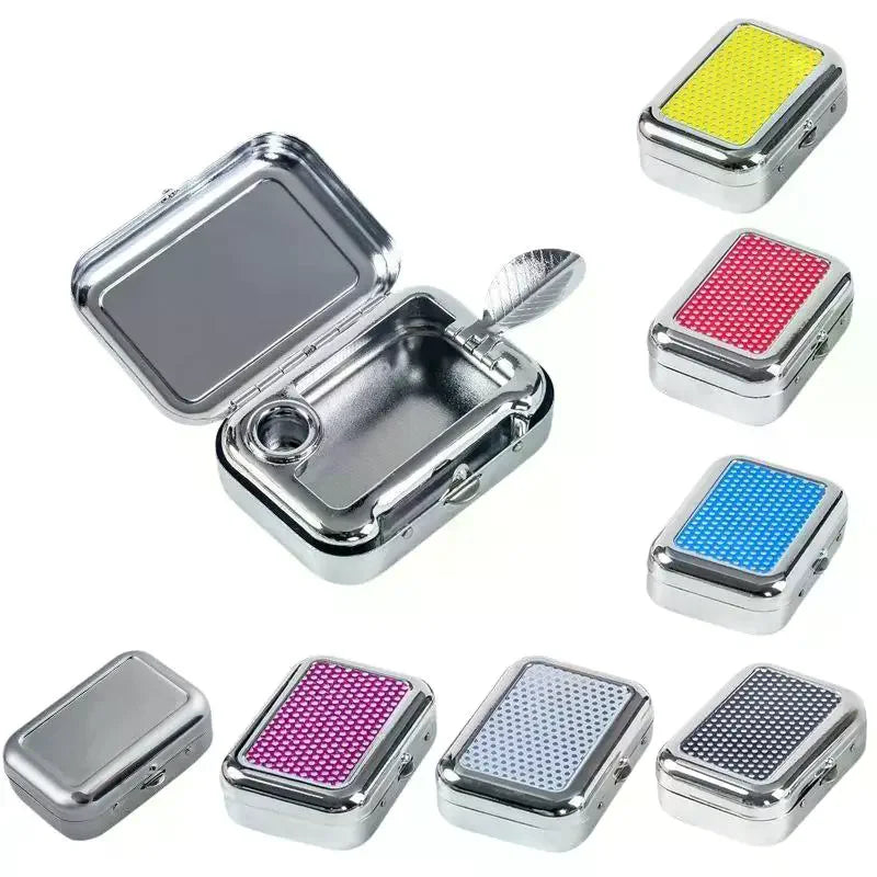 Stainless Steel Pocket Ashtray with Sealed Lid | Portable Travel Portable Pocket Ashtray Axl
