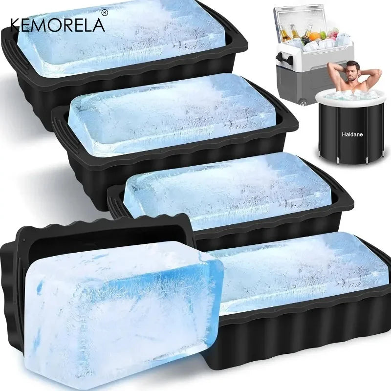 Oversized Silicone Ice Block Mold – Large Ice Cube Tray 1/3/5 Pc Silicone Ice Mold Axl