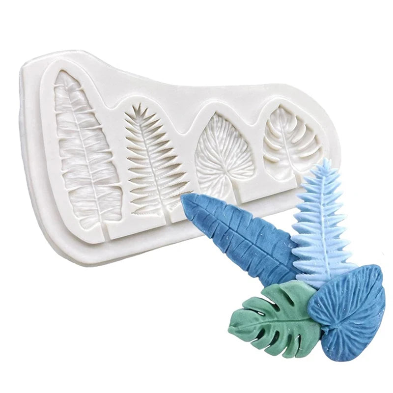 Palm Leaf Silicone Fondant Mold – Sugarcraft Baking Mould Fondant Baking Mold Axl
