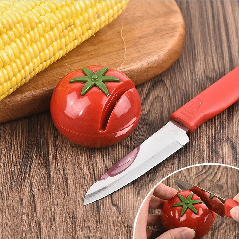 Tomato Shape Mini Knife Sharpener – Portable Kitchen Tool Knife Sharpener Axl