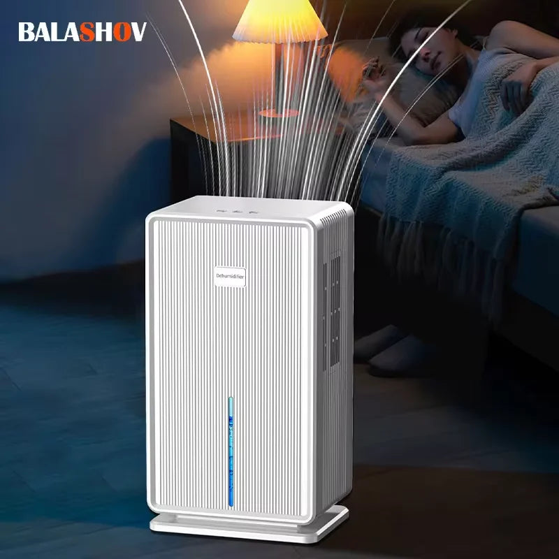 BALASHOV Electric Compressor Dehumidifier for Home & Basement Electric Dehumidifier Axl WHITE US Plug