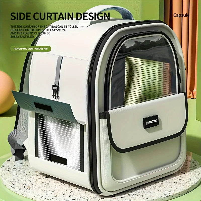 KEMORELA Large Transparent Capsule Pet Backpack – Cats & Dogs Pet Carrier Backpack Axl