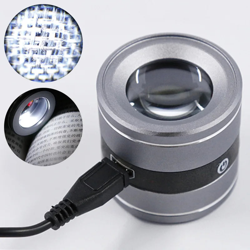 10X Jewelry Loupe with LED & UV Light | Optical Glass Magnifier Jewelry Loupe Axl 10X