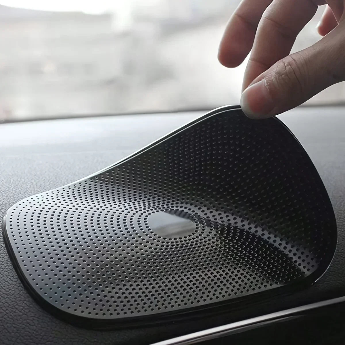 Car Dashboard Anti-Slip Sticky Pad – Silicone Phone Holder Dashboard Grip Pad Axl black-1pc