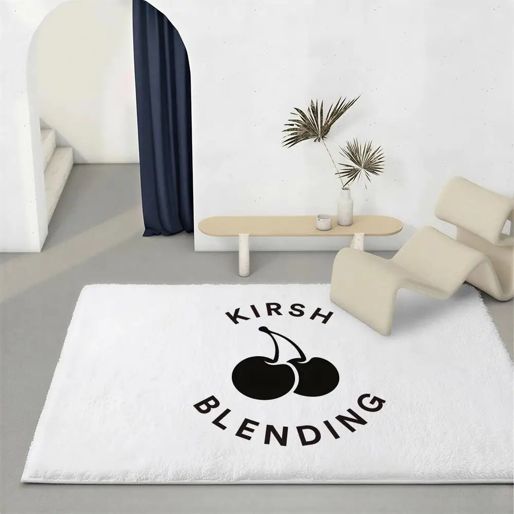 Eco-Friendly Flannel Floor Mat – Non-Slip Soft Indoor Rug Indoor Floor Rug Axl White1 60x90cm