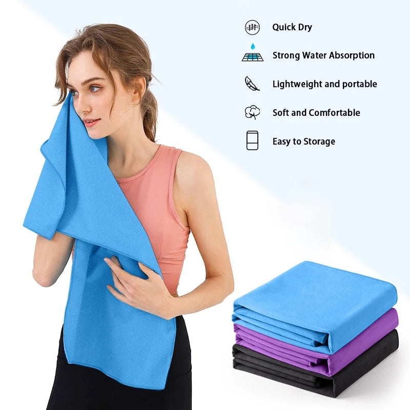 Quick-Dry Microfiber Sports Towel 40x80cm – Gym Beach Travel Microfiber Sports Towel Axl