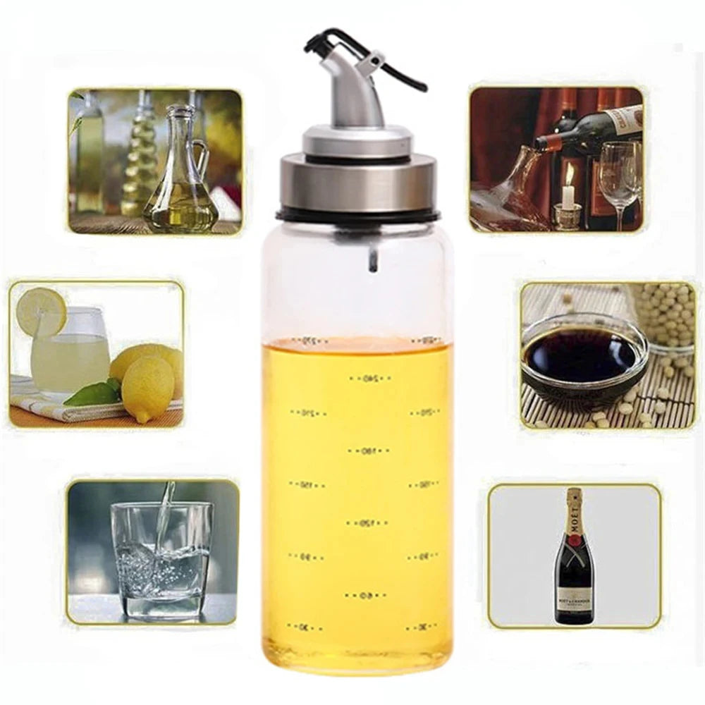 Borosilicate Glass Oil Dispenser Bottle with Scale | 3 Sizes Glass Oil Dispenser Axl