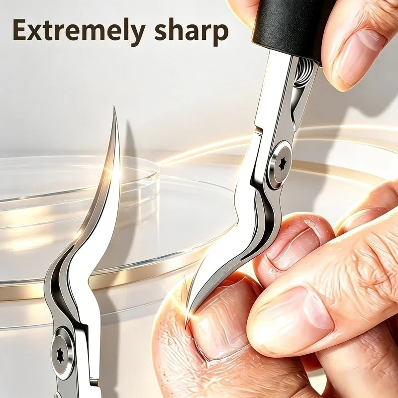Stainless Steel Nail Clipper & Cuticle Nipper | Precision Blade Nail Clipper Set Axl