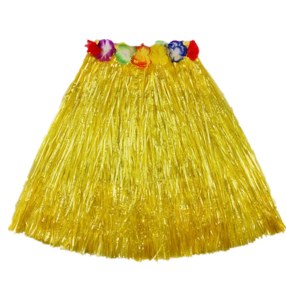 Hawaiian Hula Grass Skirt Set 40CM – Luau Costume Accessories Costume Skirt Set Axl
