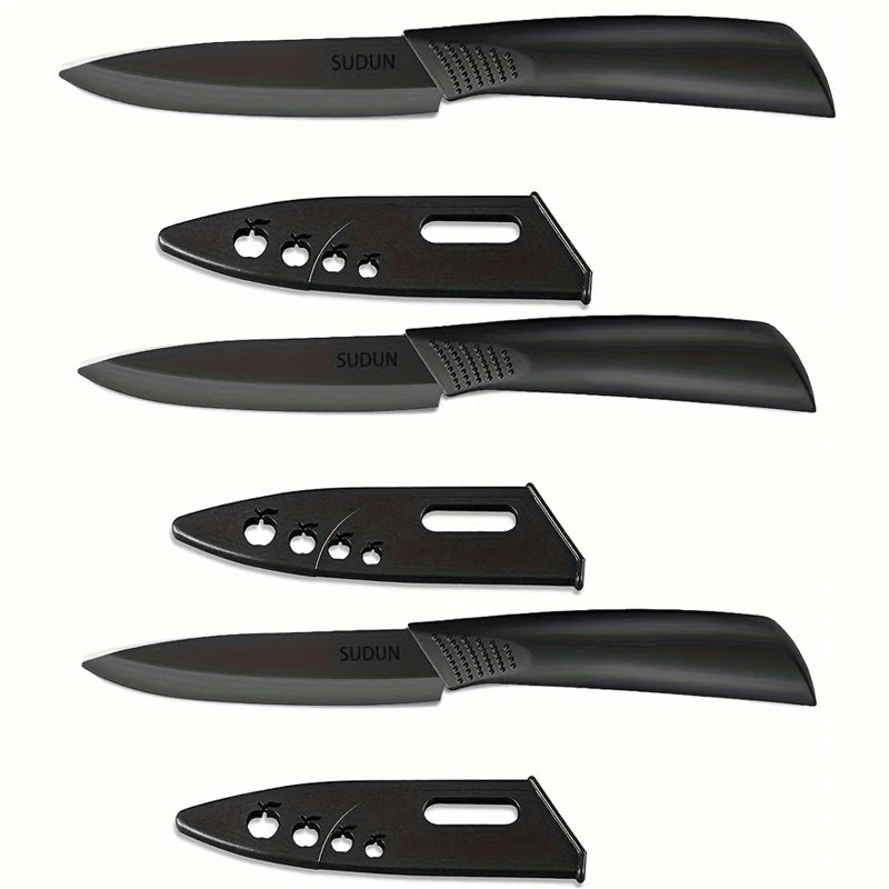 4-Inch Stainless Steel Paring Knife Set with Sheath | 1/3/6 Pack Paring Knife Set Axl 3pcs