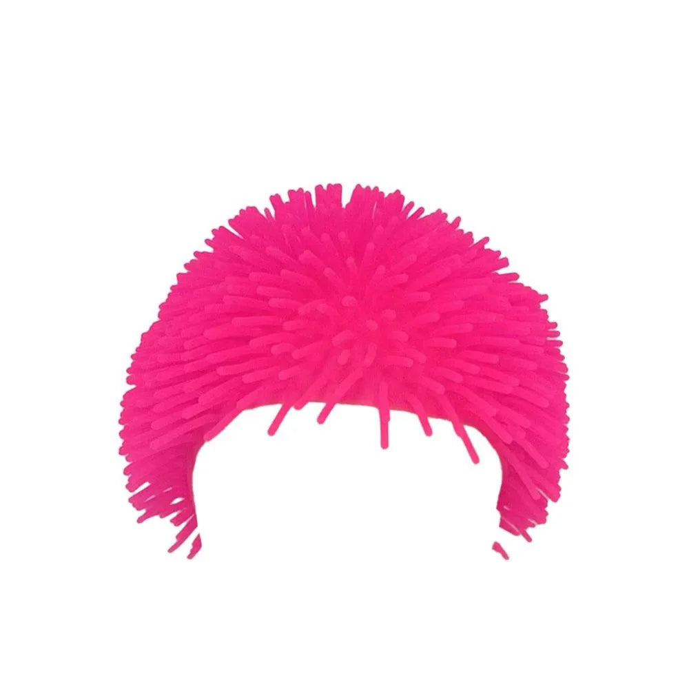 Sea Urchin Funny Swim Cap – Spiky Elastic Swimming Hat Novelty Swim Cap Axl Pink