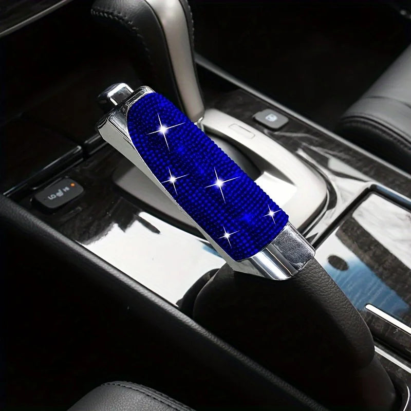 Bling Handbrake Cover – Car Interior Side Brake Grip Accessory Car Interior Accessory Axl Blue