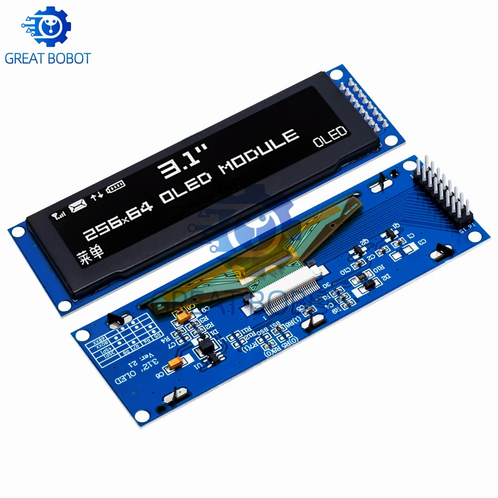 3.12" OLED Display 256×64 Graphic Module – SSD1322 SPI OLED Display Module Axl