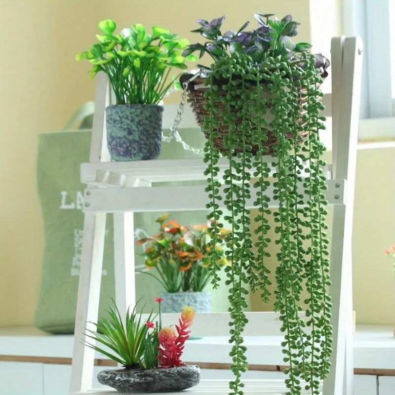Artificial Succulent Vine Pendant – Fake Hanging Plant Rattan Artificial Plant Vine Axl